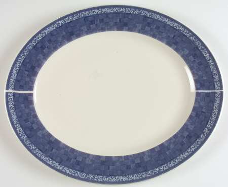 Ice Blue 13" Oval Serving Platter