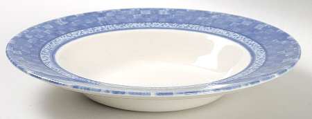Ice Blue Rim Soup Bowl