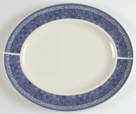Ice Blue 12" Oval Serving Platter