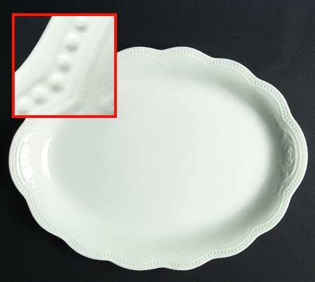 Ermine 14" Oval Serving Platter
