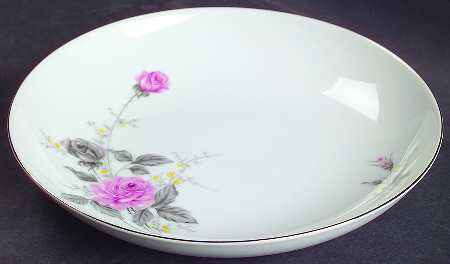 Platinum Rose Coupe Soup Bowl