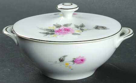 Platinum Rose Sugar Bowl & Lid