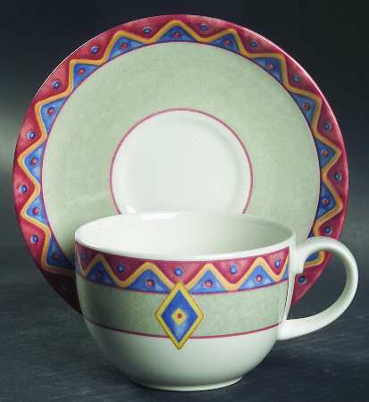 Medina Flat Cup & Saucer Set