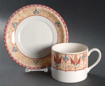 Papyrus Flat Cup & Saucer Set