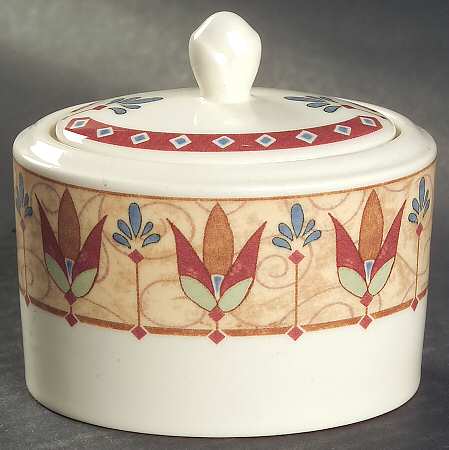 Papyrus Sugar Bowl & Lid