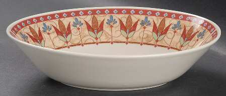 Papyrus 9" Oval Vegetable Bowl