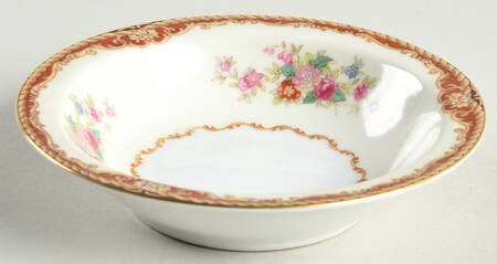 Red Traditional Rim Fruit/Dessert (Sauce) Bowl