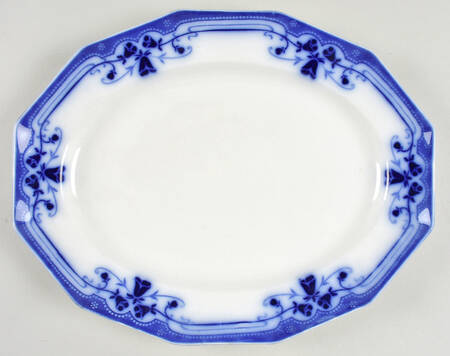 Royston (Gold Trim) 12" Oval Serving Platter