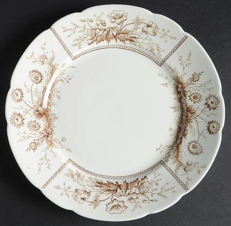 Sylvan Brown (Scalloped) Salad Plate