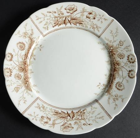 Sylvan Brown (Scalloped) Luncheon Plate
