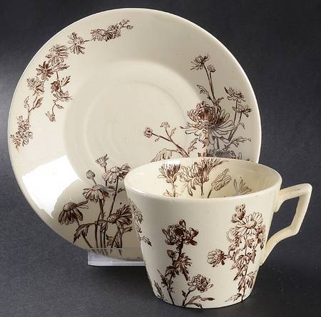 Chrysanthemum Flat Cup & Saucer Set
