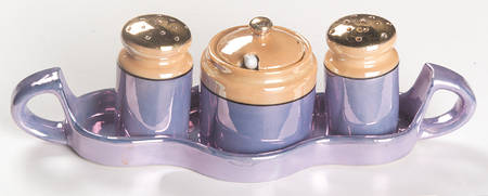 JAP117 5-Piece Condiment Set (Salt, Pepr, Mustard & Tray)