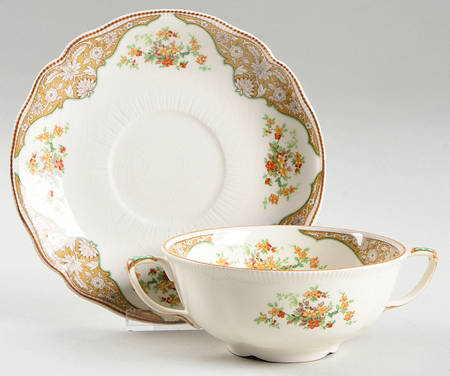 Mentone Flat Cream Soup Bowl & Saucer Set