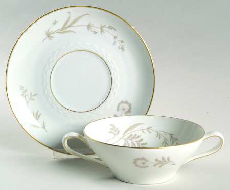 Cornelia Flat Cream Soup Bowl & Saucer Set