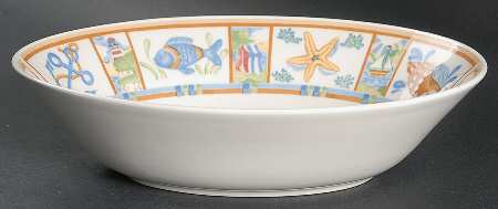 Seaside 9" Oval Vegetable Bowl