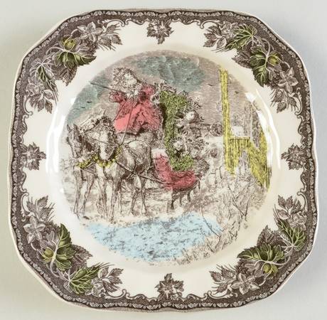 Friendly Village, The (Christmas) Square Accent Salad Plate