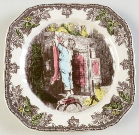 Friendly Village, The (Christmas) Square Accent Salad Plate