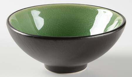 Asian Influence Green (Dark Slate) Rice Bowl