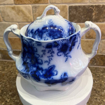 Peach Sugar Bowl & Lid