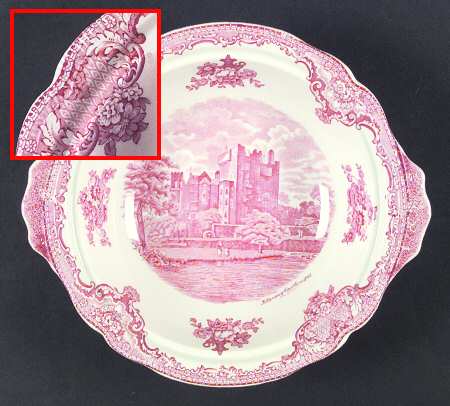 Old Britain Castles Pink (Ribbed Edge) Round Vegetable No Lid