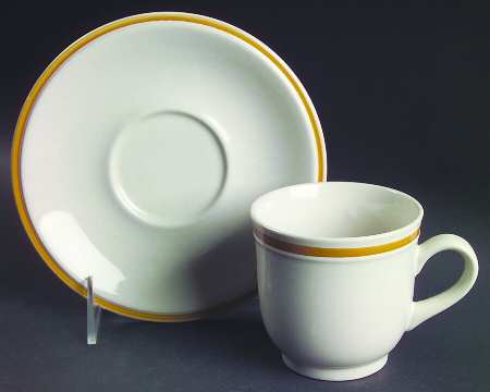 Strawberries N Cream (Coupe Quarter Inch Rim) Flat Cup & Saucer Set