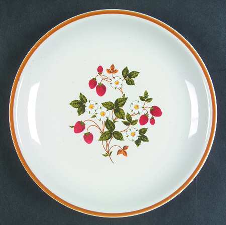 Strawberries N Cream (Coupe Quarter Inch Rim) Bread & Butter Plate