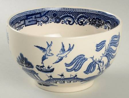 Willow Blue (Black & Blue Backstamps, Older) Cranberry Bowl