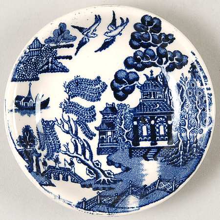 Willow Blue (Black & Blue Backstamps, Older) Butter Pat