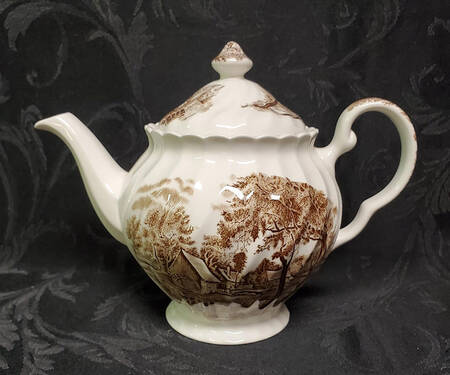 Watermill Brown Teapot & Lid
