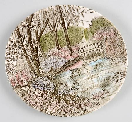 English Gardens Green Multicolor Salad Plate