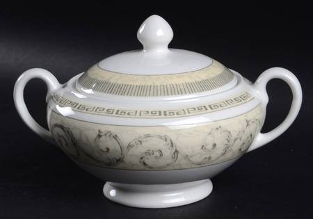 Acanthus Blue Sugar Bowl & Lid