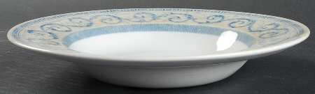 Acanthus Blue Rim Soup Bowl