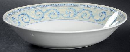 Acanthus Blue 9" Oval Vegetable Bowl