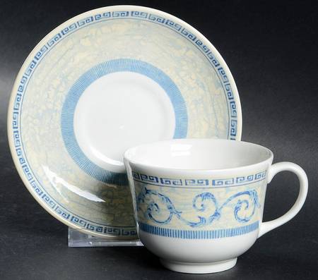 Acanthus Blue Footed Cup & Saucer Set