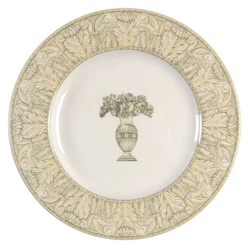 Acanthus Cream Accent Luncheon Plate