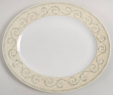 Acanthus Cream 13" Oval Serving Platter