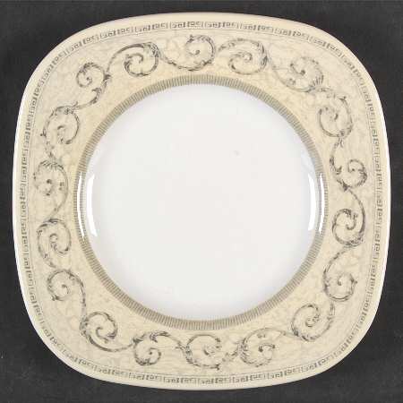 Acanthus Cream Square Salad Plate
