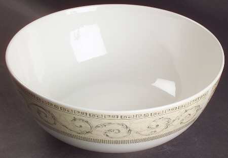Acanthus Cream 10" Large Salad Serving Bowl