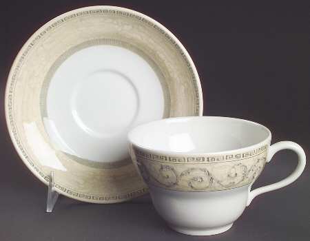 Acanthus Cream Jumbo Cup & Saucer Set