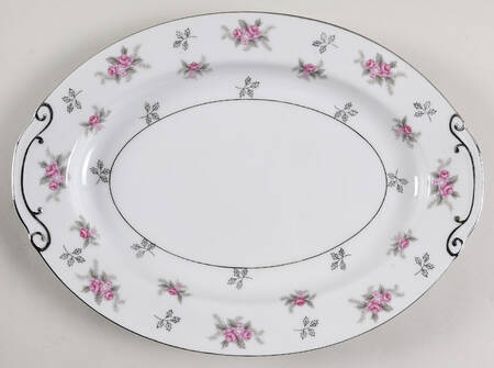 Rosette 12" Oval Serving Platter