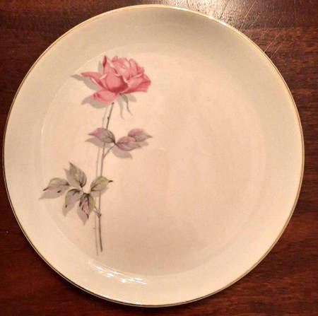 Red Rose Salad Plate