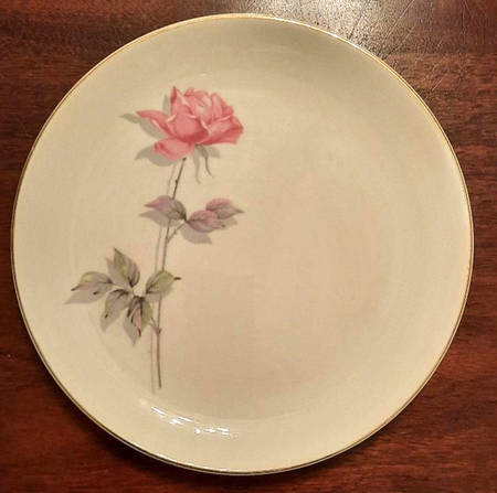 Red Rose Bread & Butter Plate