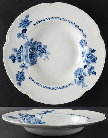 Wentworth Blue Large Rim Soup Bowl