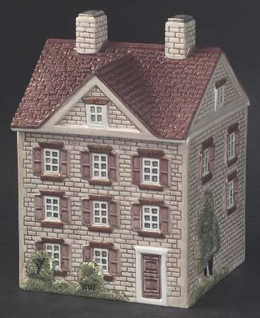 Friendly Village Collectibles House Cookie Jar & Lid