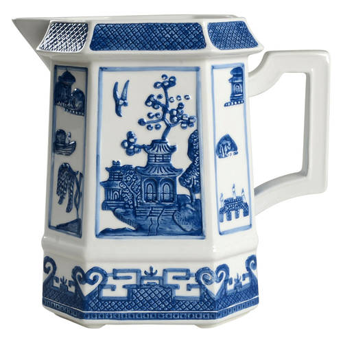 Willow Blue ("England 1883" Backstamp, China) Figural Pitcher
