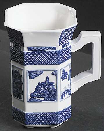 Willow Blue ("England 1883" Backstamp, China) Sculpted Mug