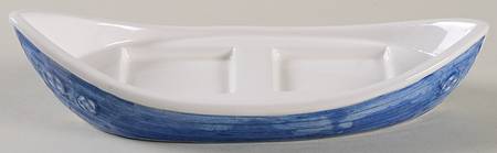 Willow Blue ("England 1883" Backstamp, China) Tray for Figural Salt & Pepper Set