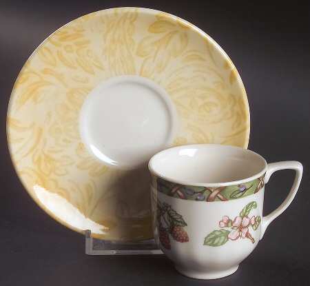Arcadia (Fruit) Flat Demitasse Cup & Saucer Set