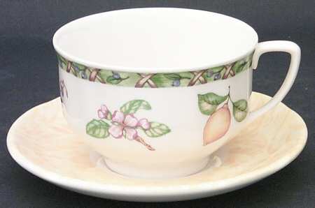 Arcadia (Fruit) Breakfast Cup & Cream Soup Saucer Set
