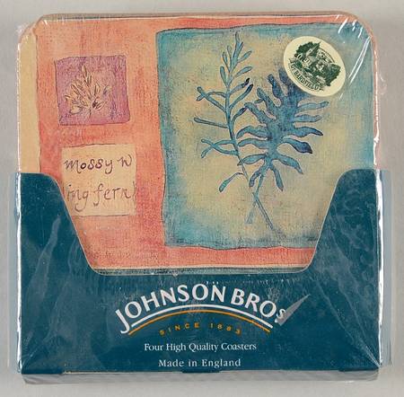 Springfield (Green Rim) 4 Piece Coaster Set